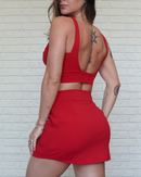 Short Saia Bliss Vermelho (saia atrás)