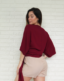 Camisa Amarração Cereja