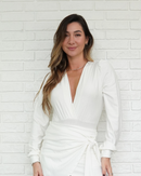 Body Transpassado Manga Longa Off-White