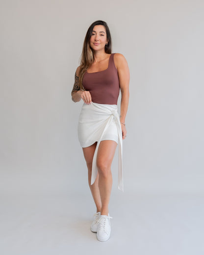 Short Saia Amarração Off-White