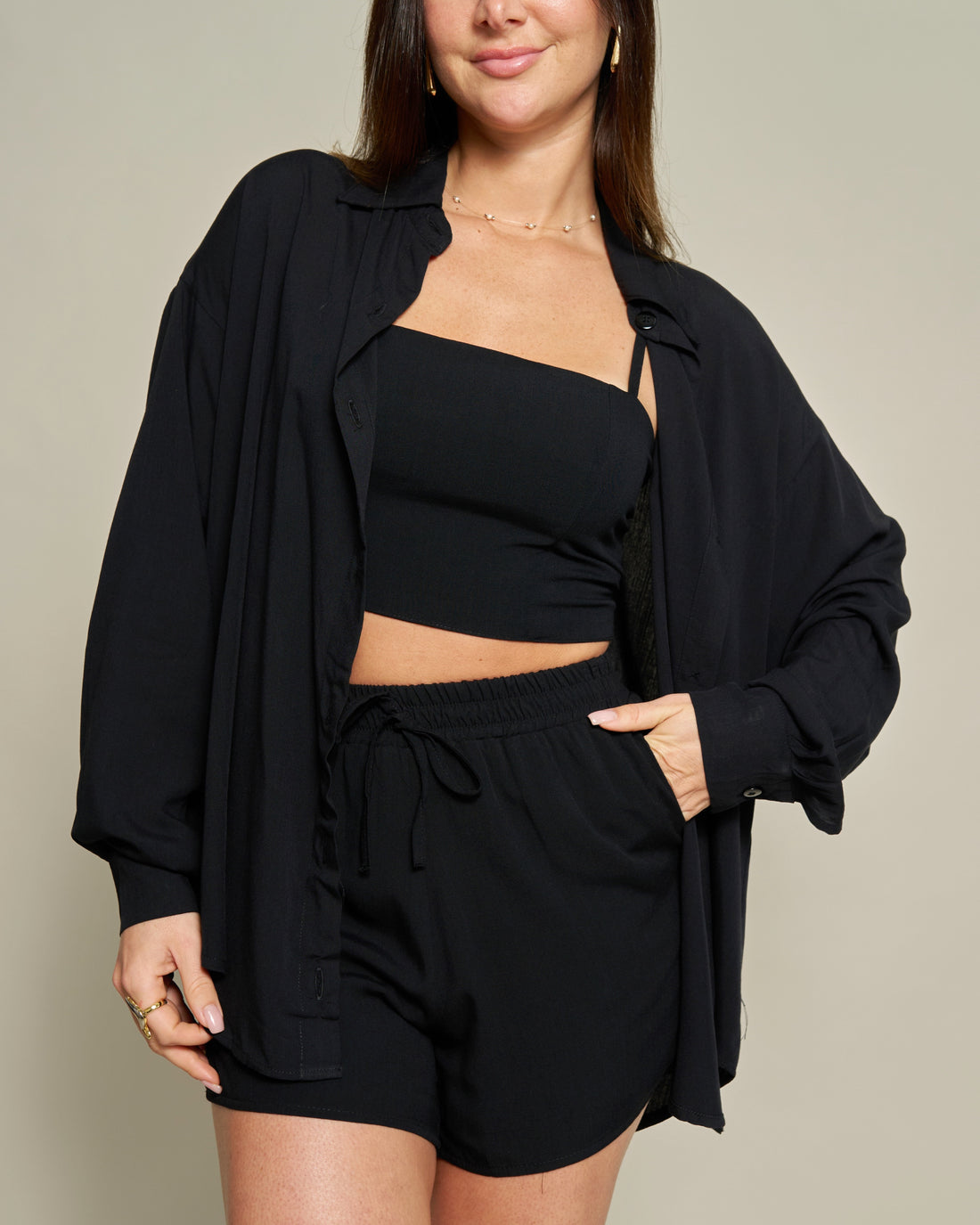 Top Viscolinho Preto