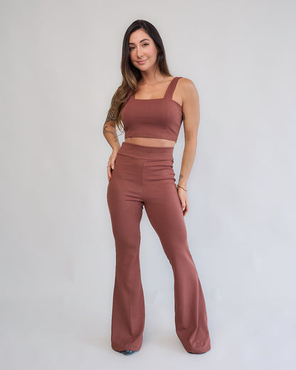 Calça Flare Bliss Marrom