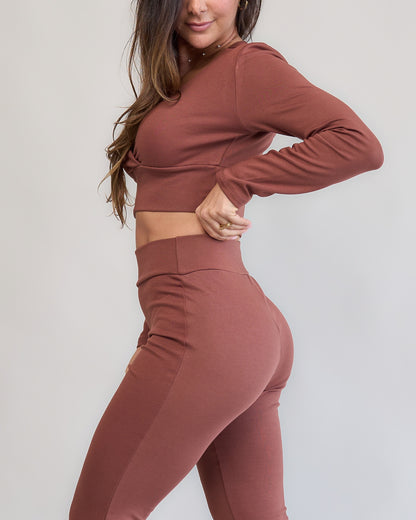 Calça Flare Bliss Marrom