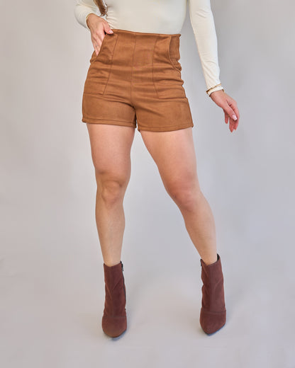 Short Suede Caramelo