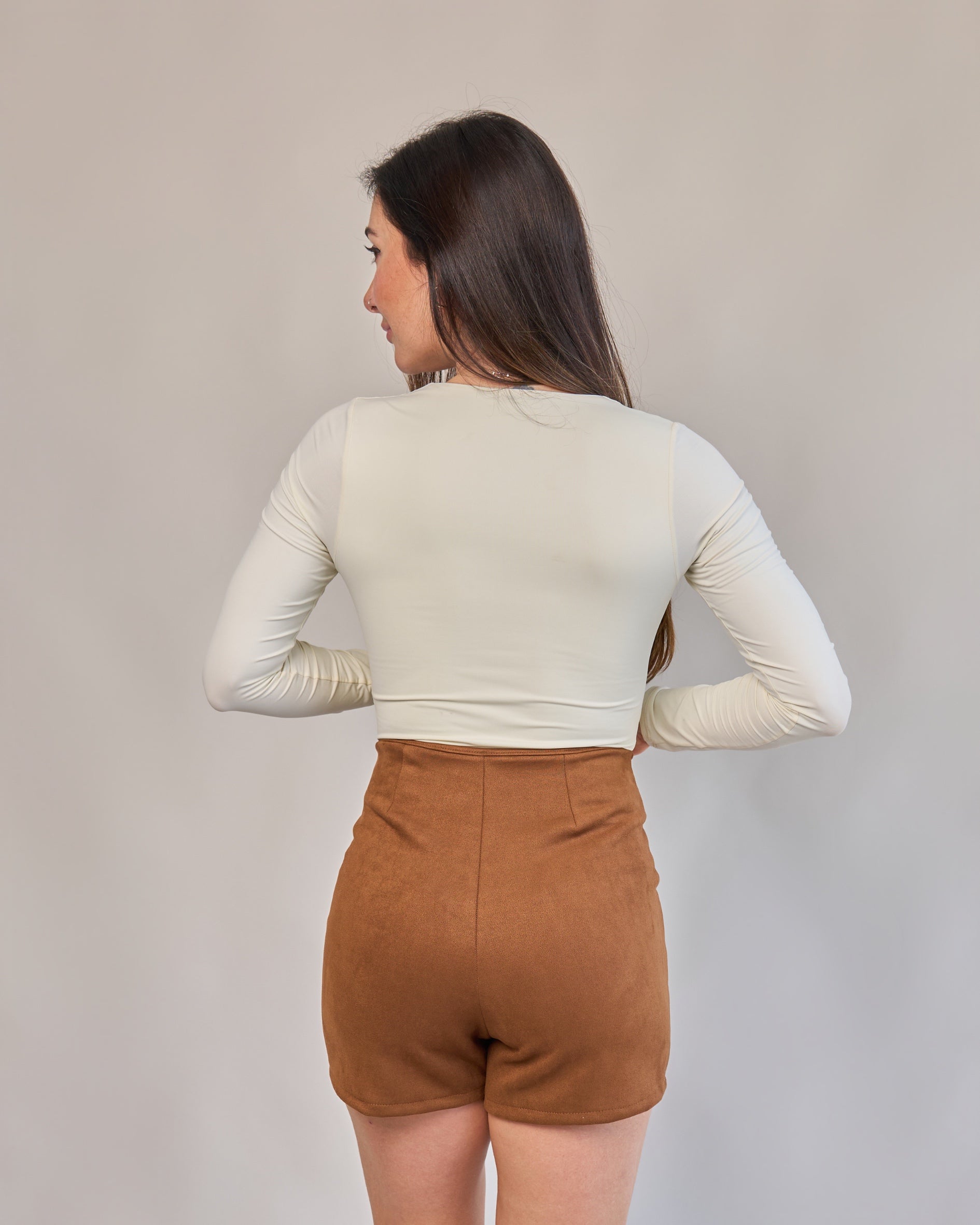 Short Suede Caramelo