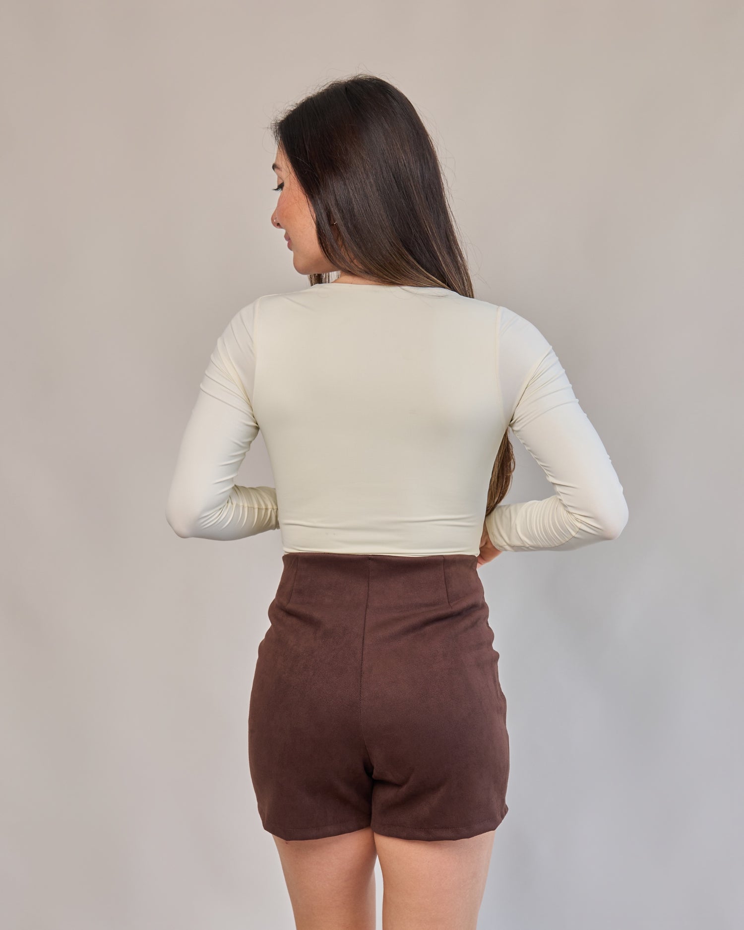 Short Suede Marrom