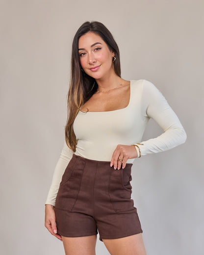 Short Suede Marrom