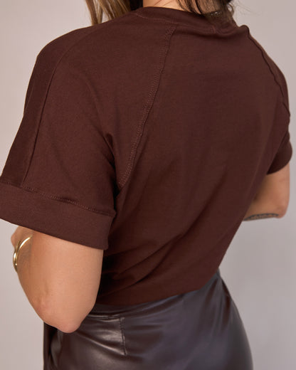T-Shirt Básica Marrom
