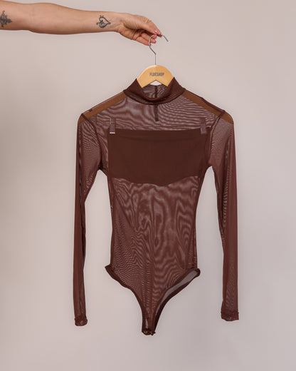 Body Tule Marrom