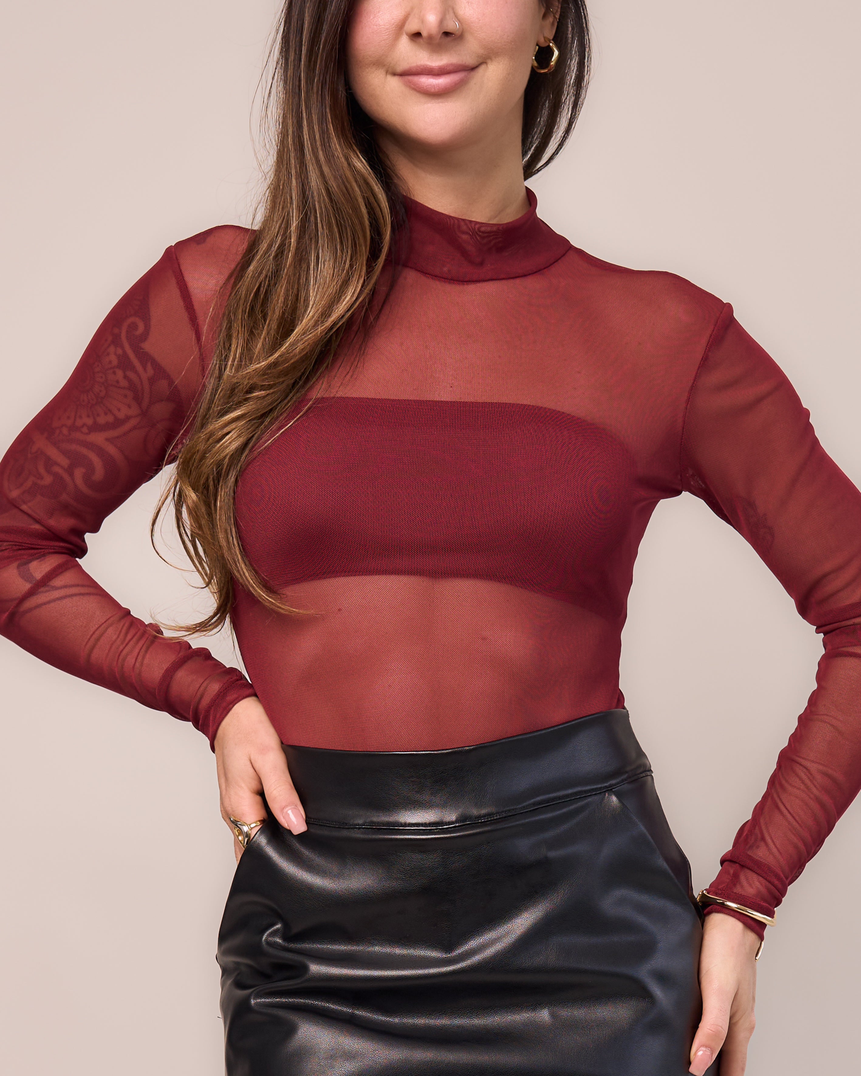 Body Tule Vinho