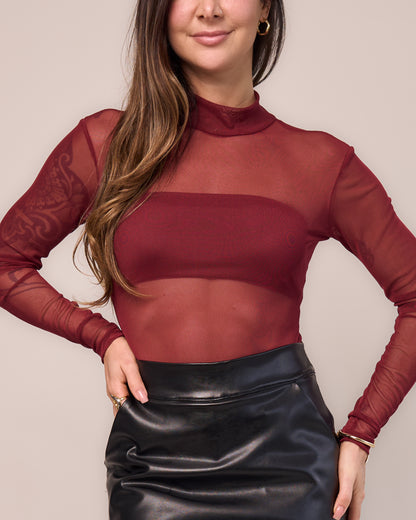 Body Tule Vinho