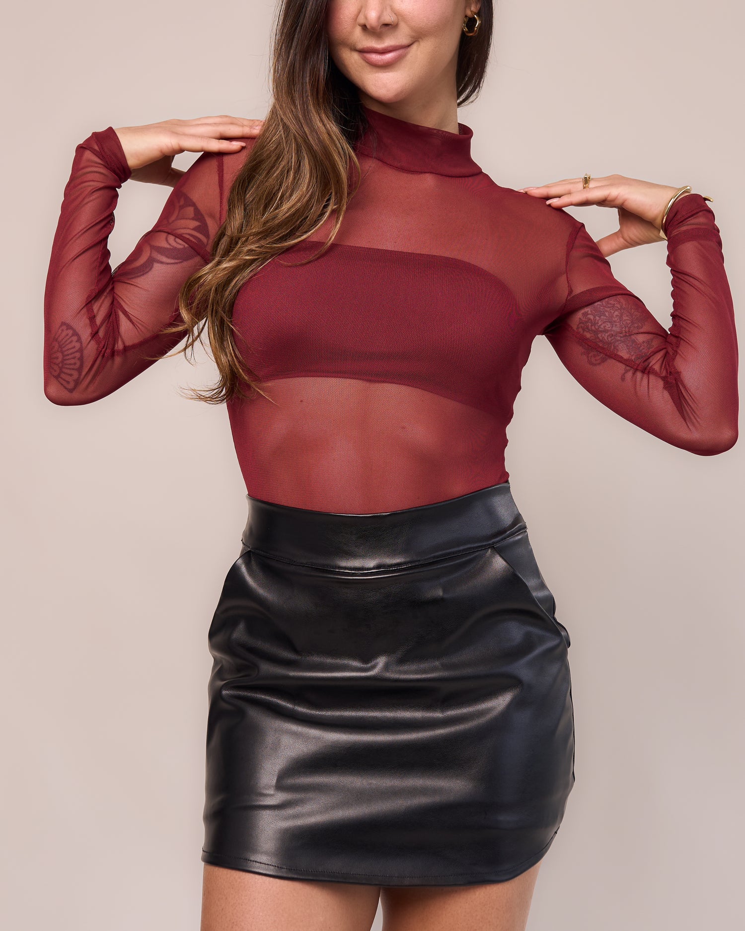 Body Tule Vinho