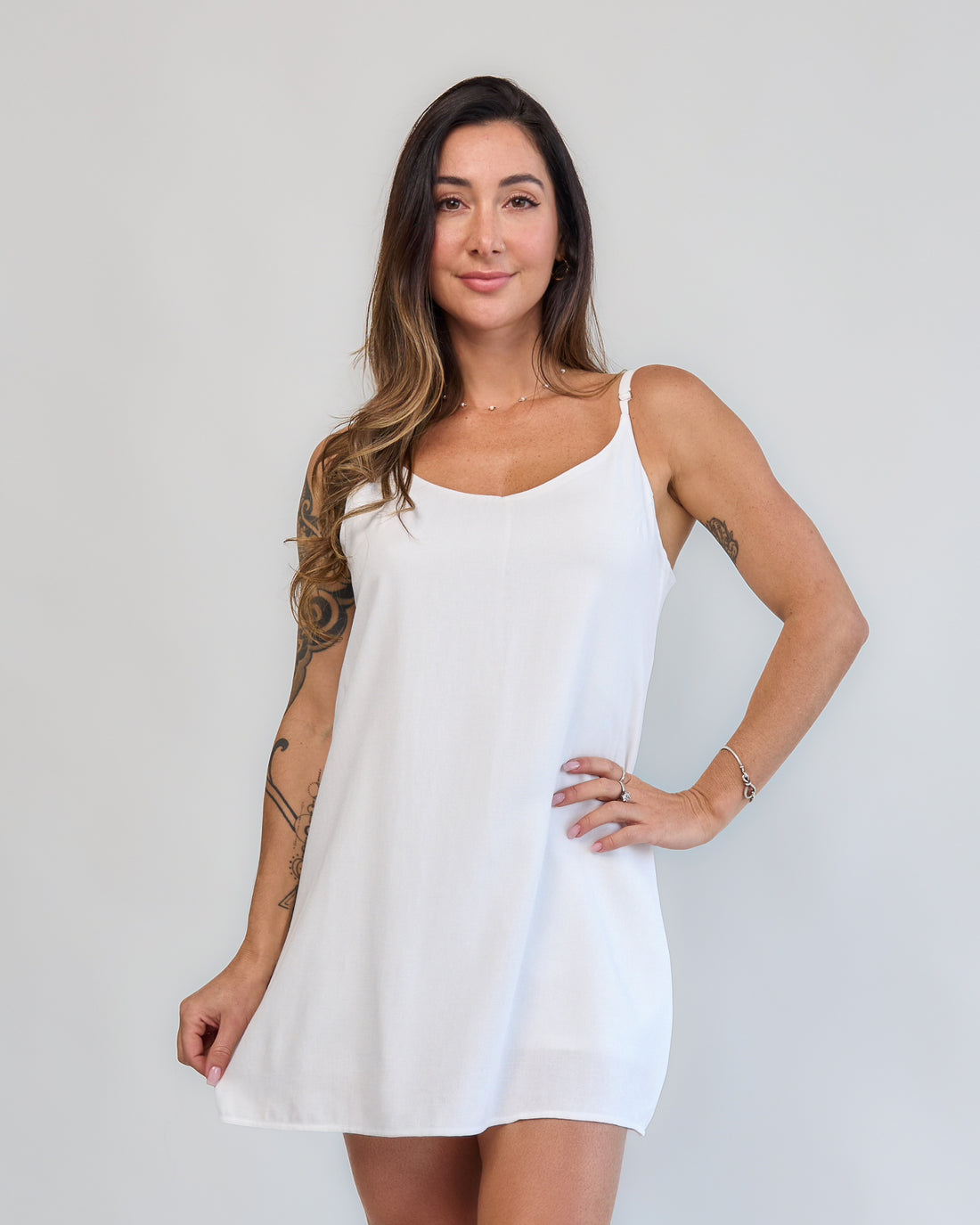 Macaquinho Vestido Off-White