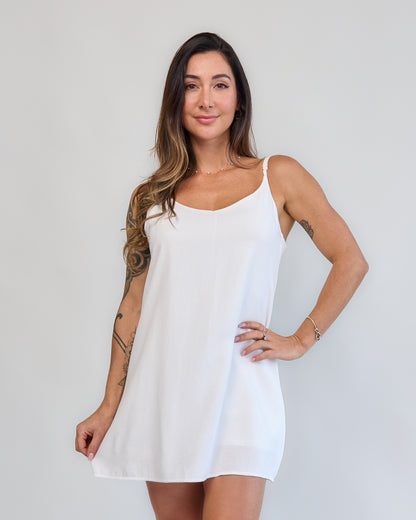 Macaquinho Vestido Off-White