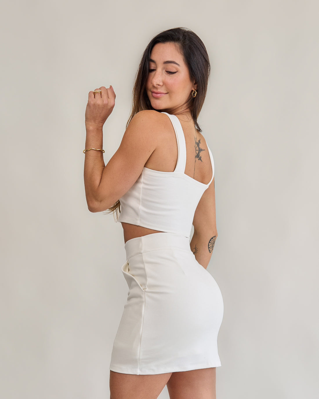 Short Saia Bliss Médio Off-White
