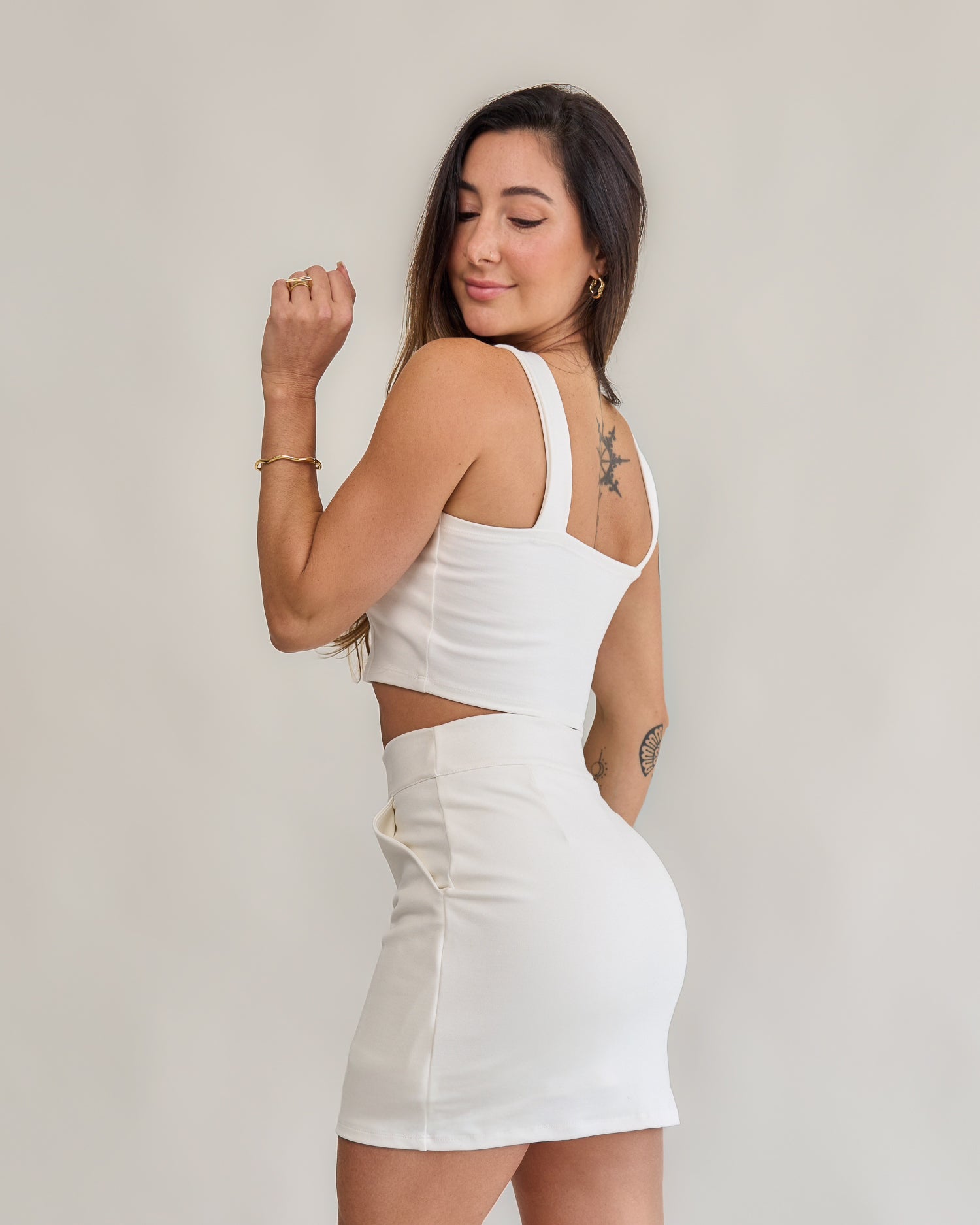 Short Saia Bliss Médio Off-White