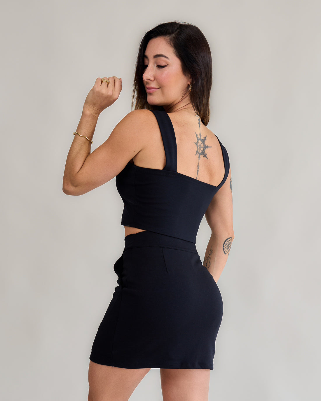Short Saia Bliss Médio Preto