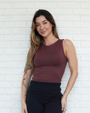 Regata Básica Poliamida Marrom