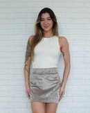 Short Saia Tule Creme