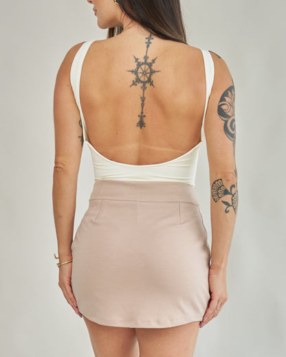 Body Costas Abertas Off-White