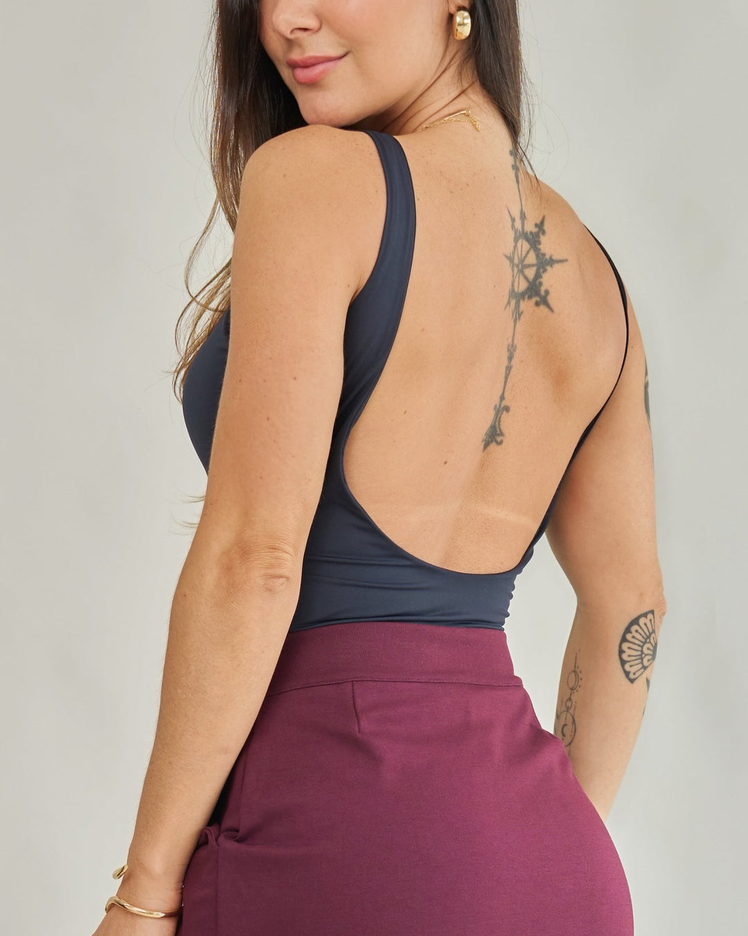 Body Costas Abertas Preto