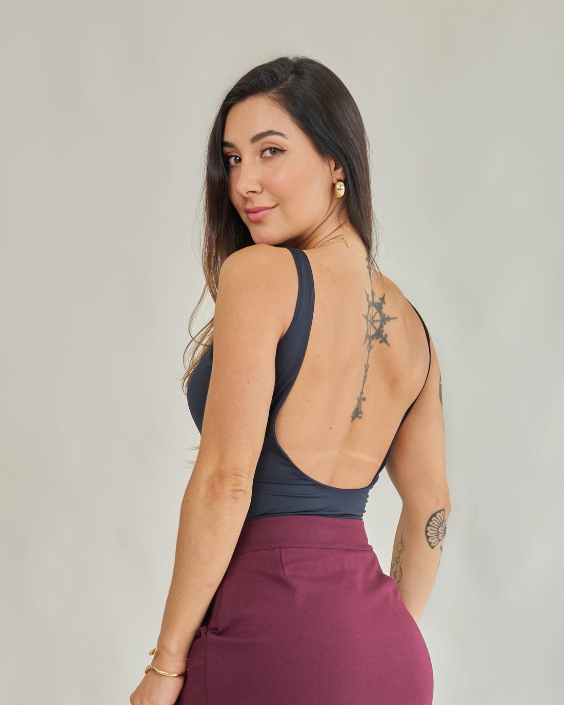 Body Costas Abertas Preto