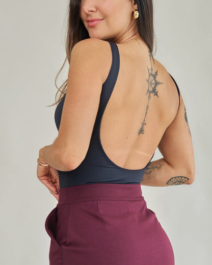 Body Costas Abertas Preto