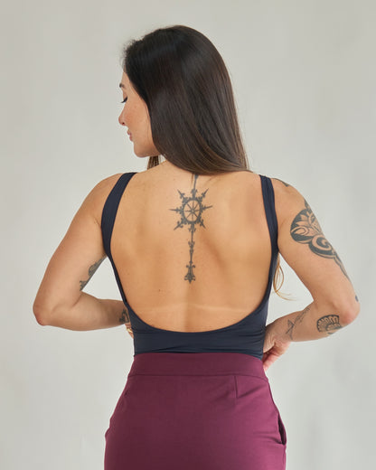 Body Costas Abertas Preto