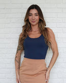 Body Costas Abertas Azul Marinho