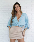 Camisa Amarração Baby Blue