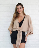 Camisa Amarração Capuccino