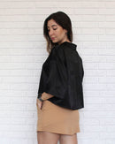 Camisa Acetinada Preta