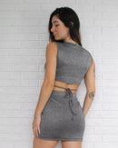 Short Saia Lurex Ônix