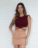 Cropped Celeste Vinho