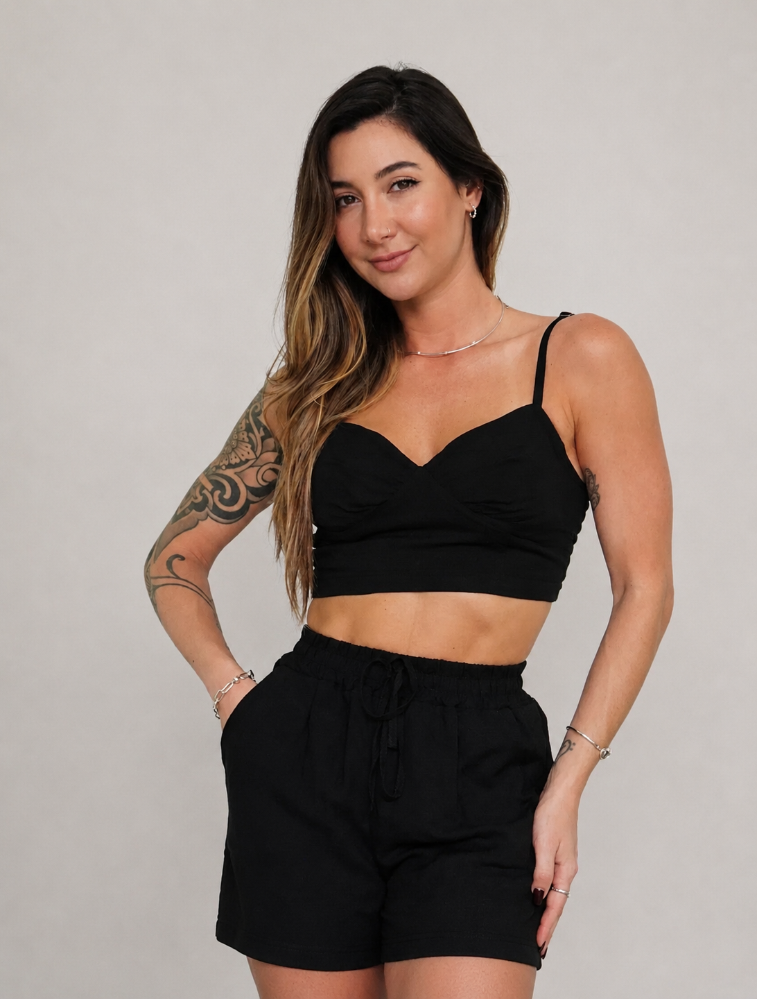 Top Viscose Preto