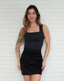 Short Saia Tule Preto