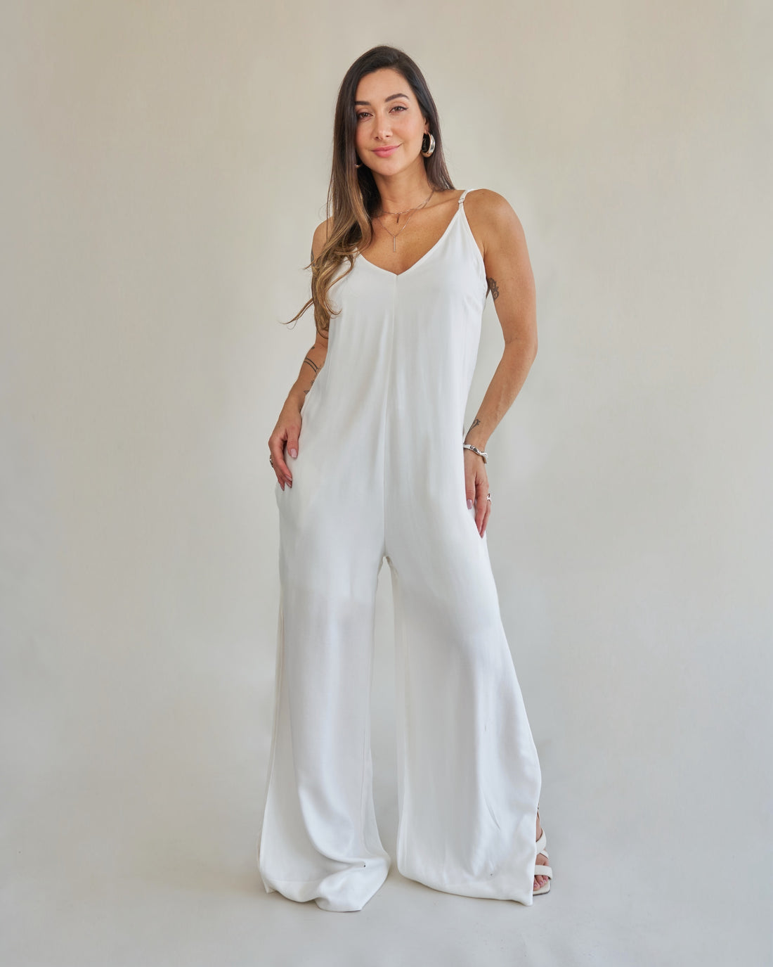 Macacão Fenda Off-White