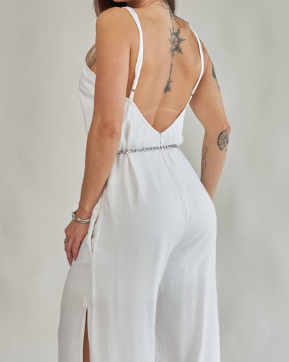 Macacão Fenda Off-White