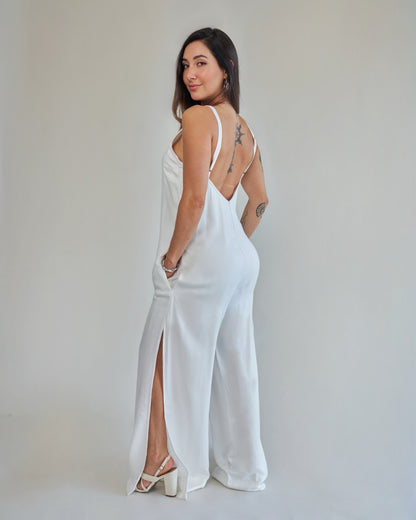 Macacão Fenda Off-White