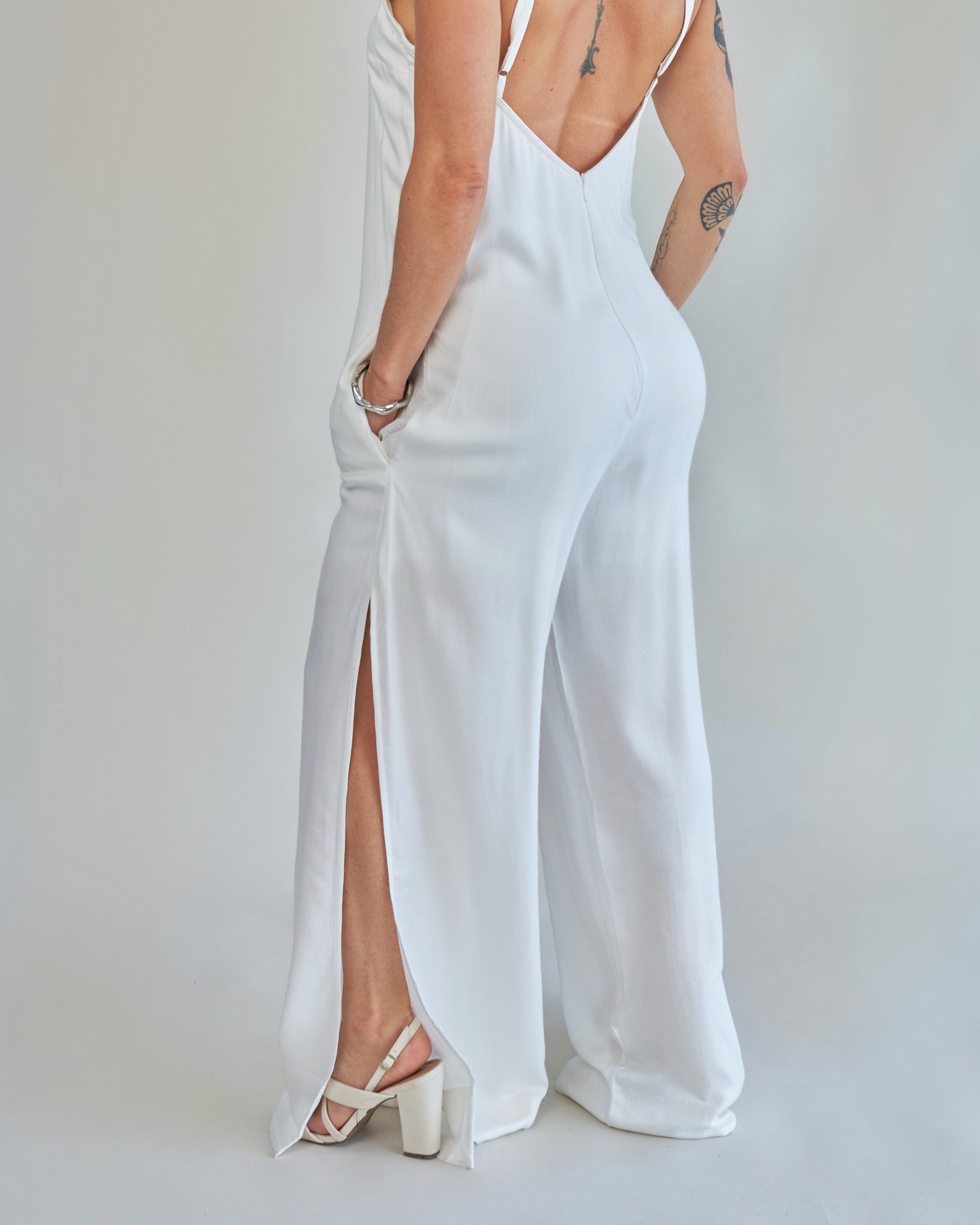 Macacão Fenda Off-White