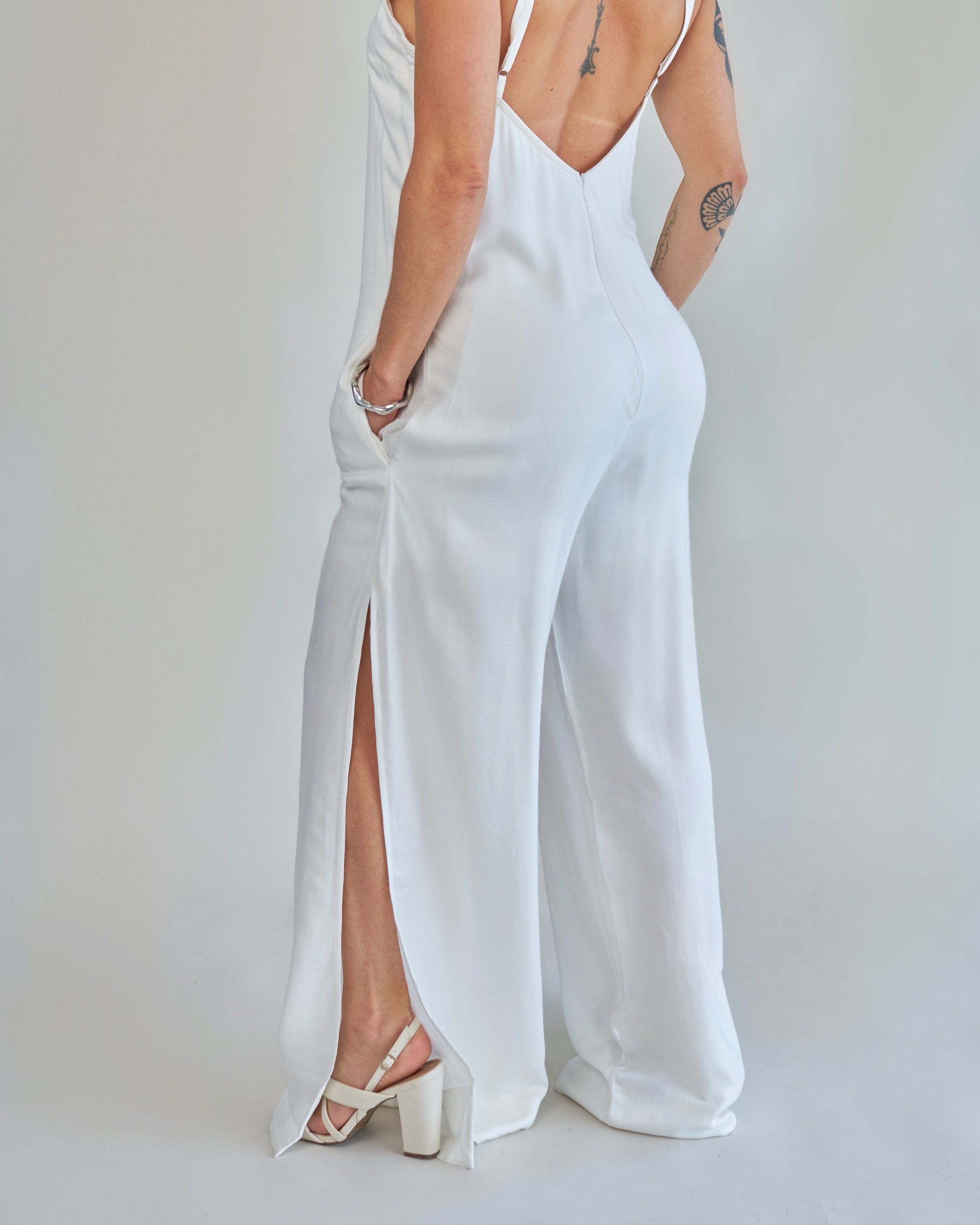 Macacão Fenda Off-White