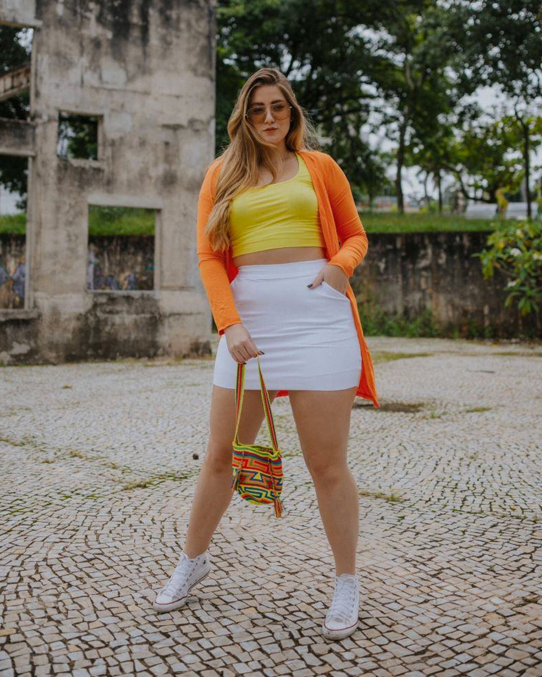 Short Saia Queens Branco