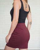 Short Saia Queens Médio Uva Vinho