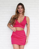Short Saia Bliss Rosa Pink (saia atrás)