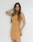 Vestido Lateral X Capuccino